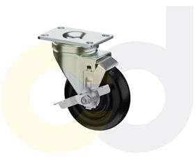ZINC PLATED CASTERS - POLYOLEFIN WHEELS