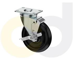 ZINC PLATED CASTERS - POLYOLEFIN WHEELS