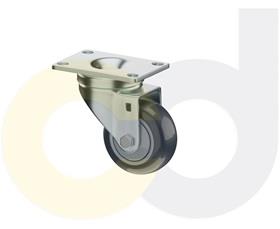 ZINC PLATED CASTERS - THERMO-URETHANE WHEELS