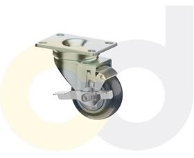 ZINC PLATED CASTERS - THERMO-URETHANE WHEELS