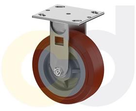 ZINC PLATED CASTERS - THERMO-URETHANE WHEELS