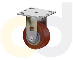 ZINC PLATED CASTERS - THERMO-URETHANE WHEELS