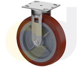 ZINC PLATED CASTERS - THERMO-URETHANE WHEELS