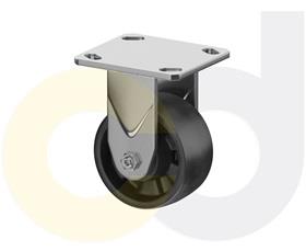 STAINLESS STEEL CASTERS - GLASS-FILLED NYLON WHEELS