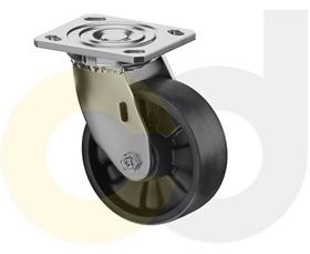 STAINLESS STEEL CASTERS - GLASS-FILLED NYLON WHEELS