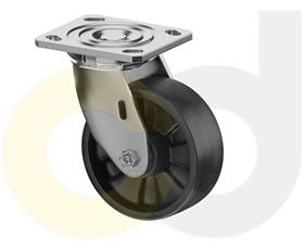 STAINLESS STEEL CASTERS - GLASS-FILLED NYLON WHEELS