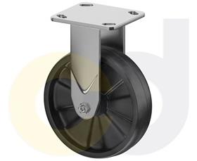 STAINLESS STEEL CASTERS - GLASS-FILLED NYLON WHEELS