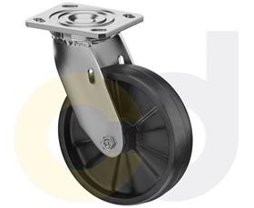 STAINLESS STEEL CASTERS - GLASS-FILLED NYLON WHEELS