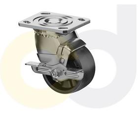 STAINLESS STEEL CASTERS - GLASS-FILLED NYLON WHEELS