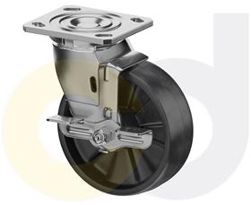 STAINLESS STEEL CASTERS - GLASS-FILLED NYLON WHEELS