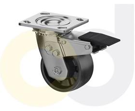 STAINLESS STEEL CASTERS - GLASS-FILLED NYLON WHEELS