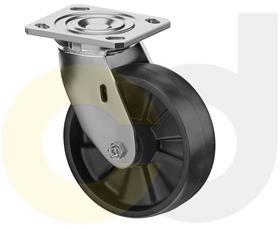 STAINLESS STEEL CASTERS - GLASS-FILLED NYLON WHEELS