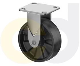 STAINLESS STEEL CASTERS - GLASS-FILLED NYLON WHEELS