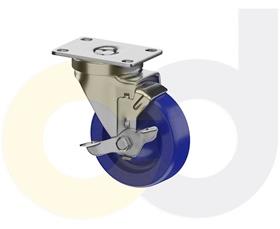 STAINLESS STEEL CASTERS - SOLID URETHANE WHEELS
