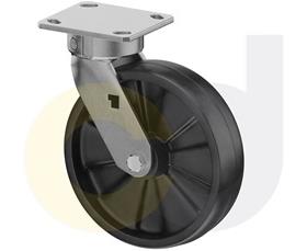 ZINC PLATED CASTERS - GLASS-FILLED NYLON WHEELS