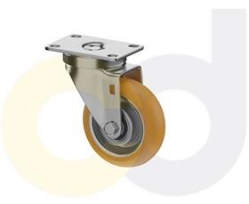 STAINLESS STEEL CASTERS - POLY ON ALUMINUM WHEELS