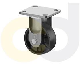 ZINC PLATED CASTERS - GLASS-FILLED NYLON WHEELS