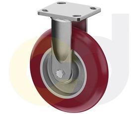 ZINC PLATED CASTERS - POLY ON ALUMINUM WHEELS