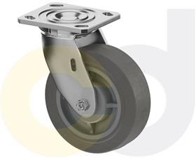 STAINLESS STEEL CASTERS - THERMO-RUBBER WHEELS
