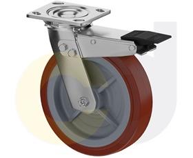 STAINLESS STEEL CASTERS - THERMO-URETHANE WHEELS