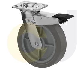 STAINLESS STEEL CASTERS - THERMO-RUBBER WHEELS