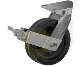 ZINC PLATED KINGPINLESS CASTERS- PHENOLIC WHEELS