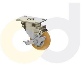 STAINLESS STEEL CASTERS - POLY ON ALUMINUM WHEELS