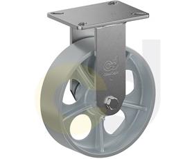 ZINC PLATED KINGPINLESS CASTERS- CAST IRON WHEELS