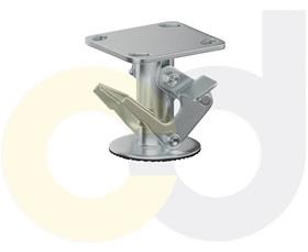 CASTERDEPOT FLOOR LOCKS - TOP PLATE 4 X 4.5 - PEDAL STYLE