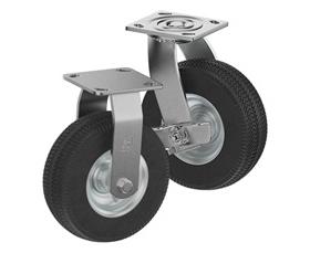 PNEUMATIC, SOLID &amp; FLAT-FREE CASTERS - NEVER-FLAT WHEELS
