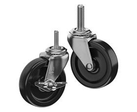 THREADED STEM CASTERS WITH POLYOLEFIN WHEELS