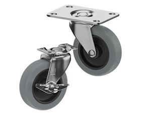 TOP PLATE CASTERS- THERMO-URETHANE WHEELS