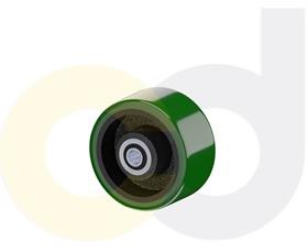 ZINC PLATED CASTERS - POLY ON CAST IRON WHEELS