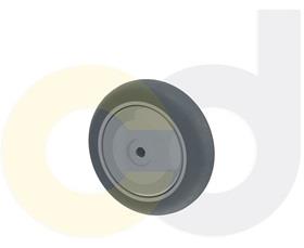 ZINC PLATED CASTERS - THERMO-RUBBER WHEELS