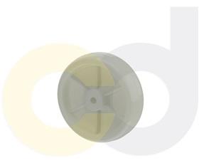 STAINLESS STEEL CASTERS - WHITE NYLON WHEELS