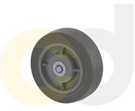 ZINC PLATED CASTERS - THERMO-RUBBER WHEELS