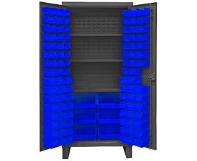 HEAVY DUTY STORAGE CABINETS WITH HOOK-ON BINS