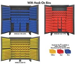 HEAVY DUTY STORAGE CABINETS WITH HOOK-ON BINS