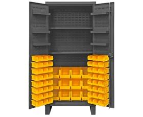 HEAVY DUTY STORAGE CABINETS WITH HOOK-ON BINS