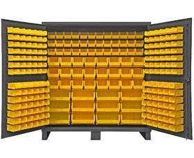 HEAVY DUTY STORAGE CABINETS WITH HOOK-ON BINS