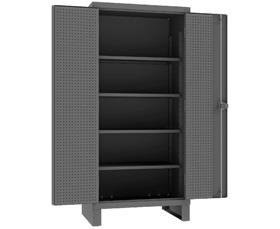 EXTRA HEAVY DUTY CABINET WITH PEGBOARD DOORS &amp; SHELVES