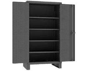 EXTRA HEAVY DUTY CABINET WITH PEGBOARD DOORS &amp; SHELVES