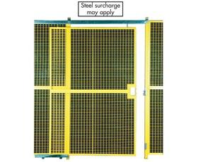 HIGH SECURITY WIRE PARTITION SYSTEM: FULL HEIGHT SINGLE SLIDE DOORS