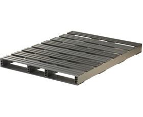 STOCKED PLASTIC PALLETS