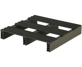 STOCKED PLASTIC PALLETS