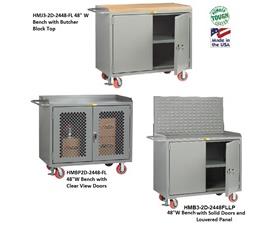 48" WIDE MOBILE CABINET BENCHES