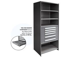 MODULAR DRAWERS FOR 36" WIDE LYON INDUSTRIAL CLIP SHELVING