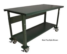 MOBILE OPEN LEG HEAVY DUTY WORKBENCH