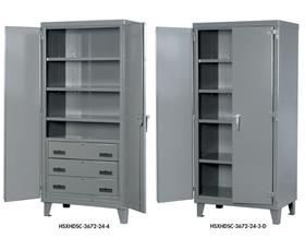 SUPER EXTRA HEAVY DUTY STORAGE CABINETS - 2,000 LB. CAPACITY PER SHELF