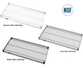 CHROME, GREEN, GRAY &amp; BLACK EPOXY WIRE SHELVING